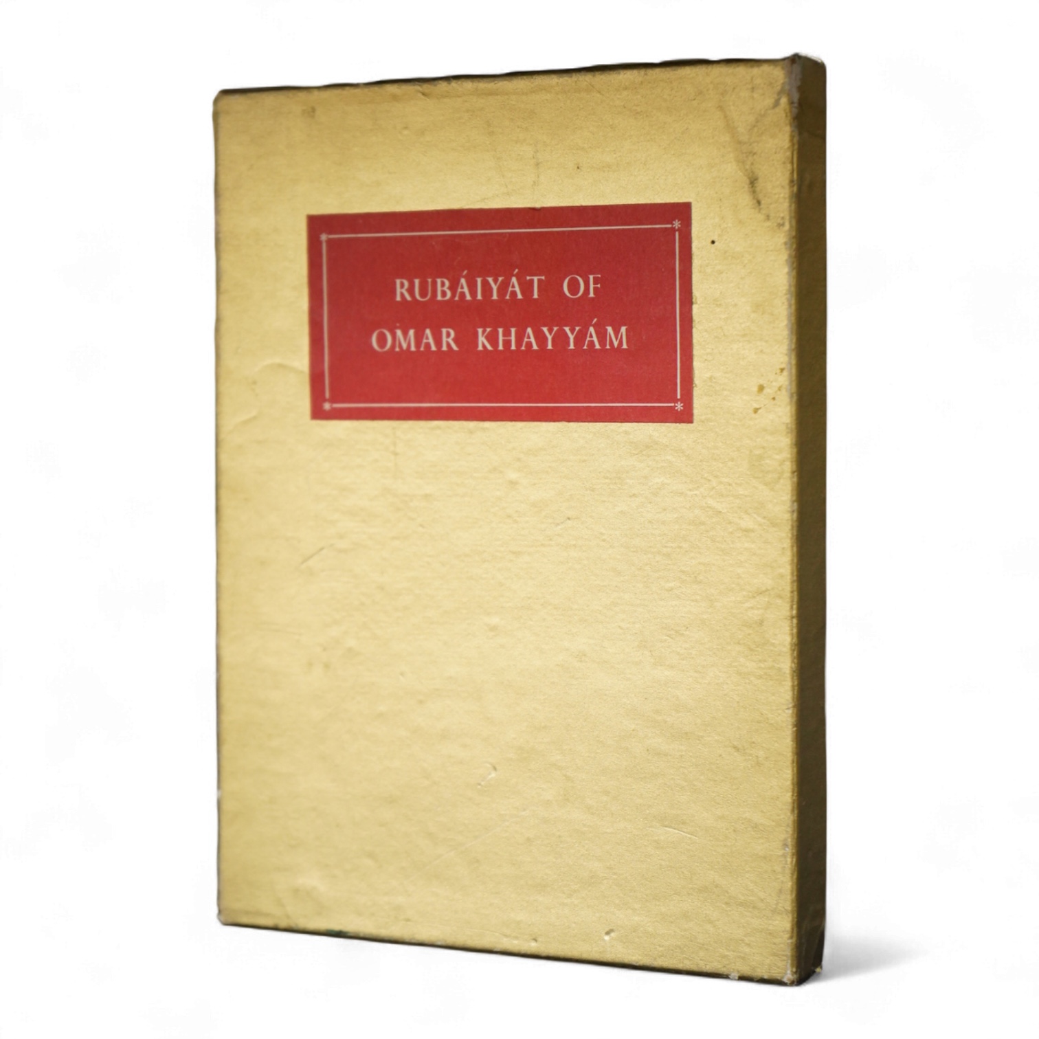 Rubaiyat of Omar Khayyam, bromate covered book, Folio Society, 1959, 11.5cm wide, 16cm high (boxed)